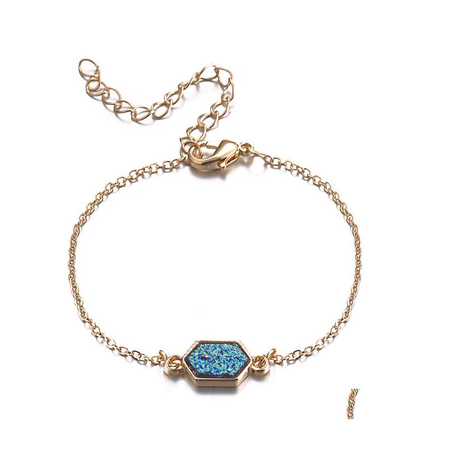 Charm Bracelets Gold Sier Color Bangle Bracelet 7 Colors Resin Drusy Imitation Crystal Hexagon Stone Druzy Nanashop Drop Delivery Jew Dhxmf
Charm Bracelets Gold Sier Color Bangle Bracelet 7 Colors Resin Drusy Imitation Crystal Hexagon Stone Druzy Nanashop Drop Delivery Jew Dhxmf