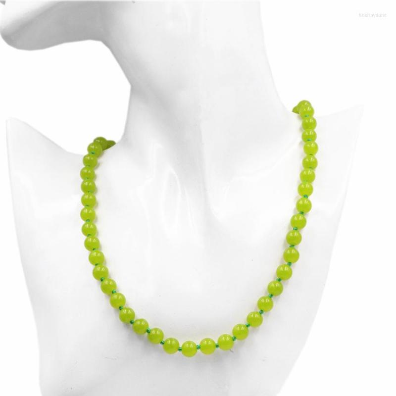 Choker Trendy Women Round Beads Necklace Chokers Natural Stone Jades Olivine Peridot Necklaces Short Chain Crystal Jewelry 18" A782
Choker Trendy Women Round Beads Necklace Chokers Natural Stone Jades Olivine Peridot Necklaces Short Chain Crystal Jewelry 18" A782