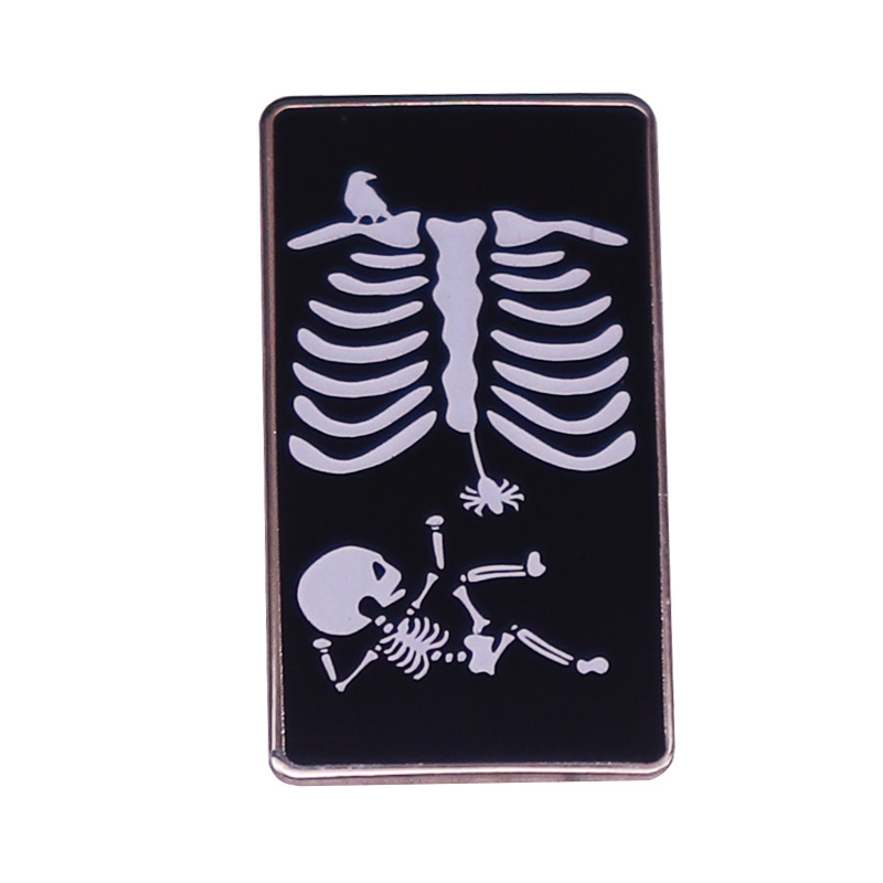 X-ray baby skull brooch crow spider and skeleton badge Halloween cute accessories pin, As picture
X-ray baby skull brooch crow spider and skeleton badge Halloween cute accessories pin, As picture