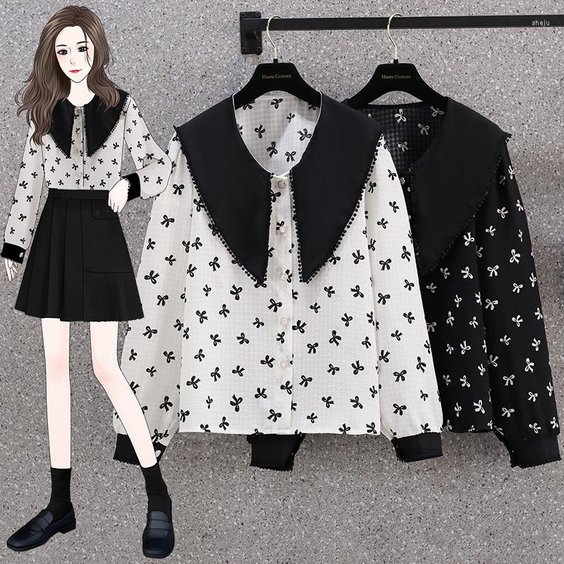 Women's Blouses Sweet Long Sleeved Printed Spring Autumn Top Shirts Fashion 2023 Vintage Clothes For Women Female Clothing, Black
Women's Blouses Sweet Long Sleeved Printed Spring Autumn Top Shirts Fashion 2023 Vintage Clothes For Women Female Clothing, Black