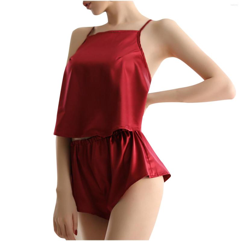 Bras Sets Women's Exotic Nightshirt Solid Color Silk Open Back Lace Up Sexy Underwear Hollow Strap Home Clothes Nightdress, Red
Bras Sets Women's Exotic Nightshirt Solid Color Silk Open Back Lace Up Sexy Underwear Hollow Strap Home Clothes Nightdress, Red