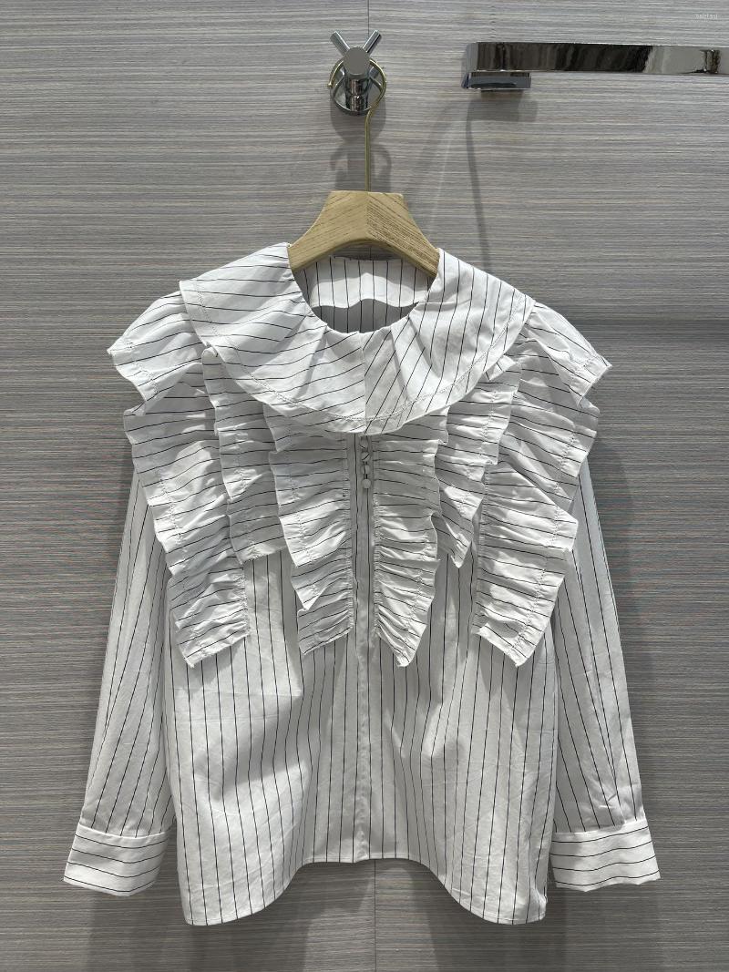 Women's Blouses 2023 Women Fashion Long Sleeve Sexy Embroidered Pleated Lace Vintage Striped Ruffle Shirt 1026
Women's Blouses 2023 Women Fashion Long Sleeve Sexy Embroidered Pleated Lace Vintage Striped Ruffle Shirt 1026