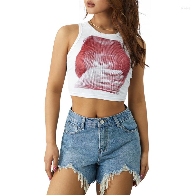 Women' Tanks 2000s Women Graphic Tee Y2k Aesthetic 3D Portrait Print Sleeveless Basic Crop Tops Casual Harajuku Sweats Cropped Feminino, As photo shows
Women' Tanks 2000s Women Graphic Tee Y2k Aesthetic 3D Portrait Print Sleeveless Basic Crop Tops Casual Harajuku Sweats Cropped Feminino, As photo shows