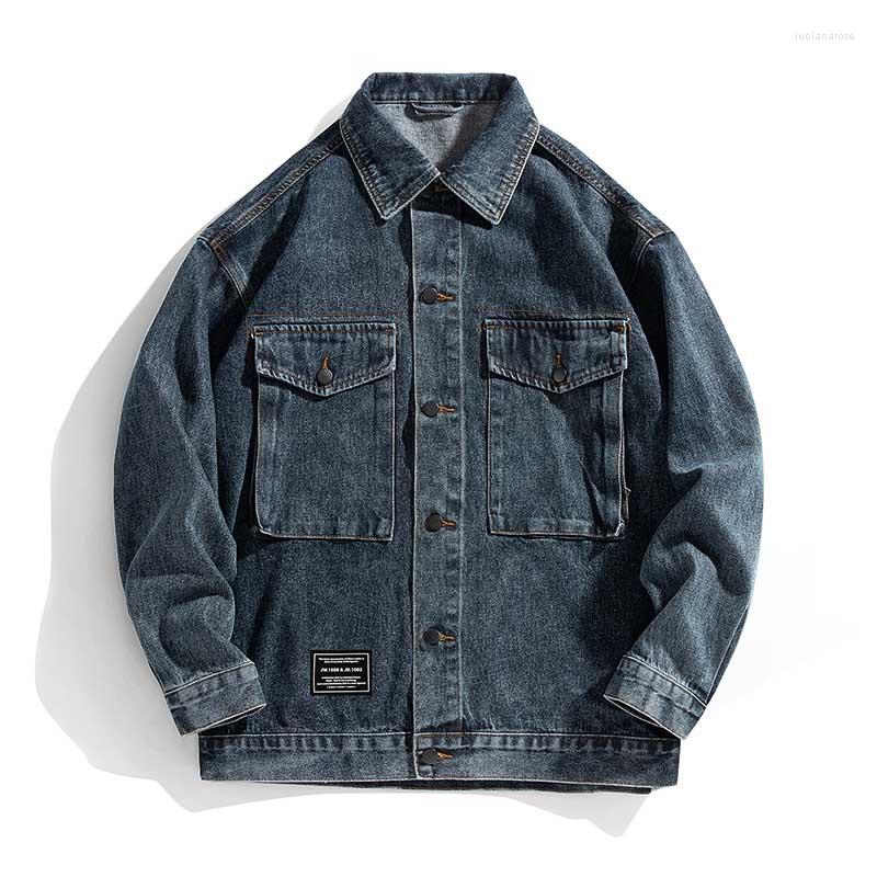 Men's Jackets Men Cargo Spring Casual Denim Coats Vintage Big Pockets Loose Outwear Tops For Male Streetwear, Blue
Men's Jackets Men Cargo Spring Casual Denim Coats Vintage Big Pockets Loose Outwear Tops For Male Streetwear, Blue