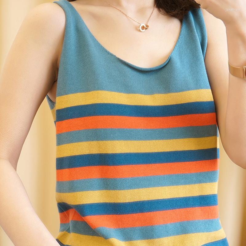 Women' Tanks Cotton Knitted Striped Women Tank Tops Summer 2023 V-Neck Slim Elastic Casual Female Pulls Outwear Tees, Beige
Women' Tanks Cotton Knitted Striped Women Tank Tops Summer 2023 V-Neck Slim Elastic Casual Female Pulls Outwear Tees, Beige