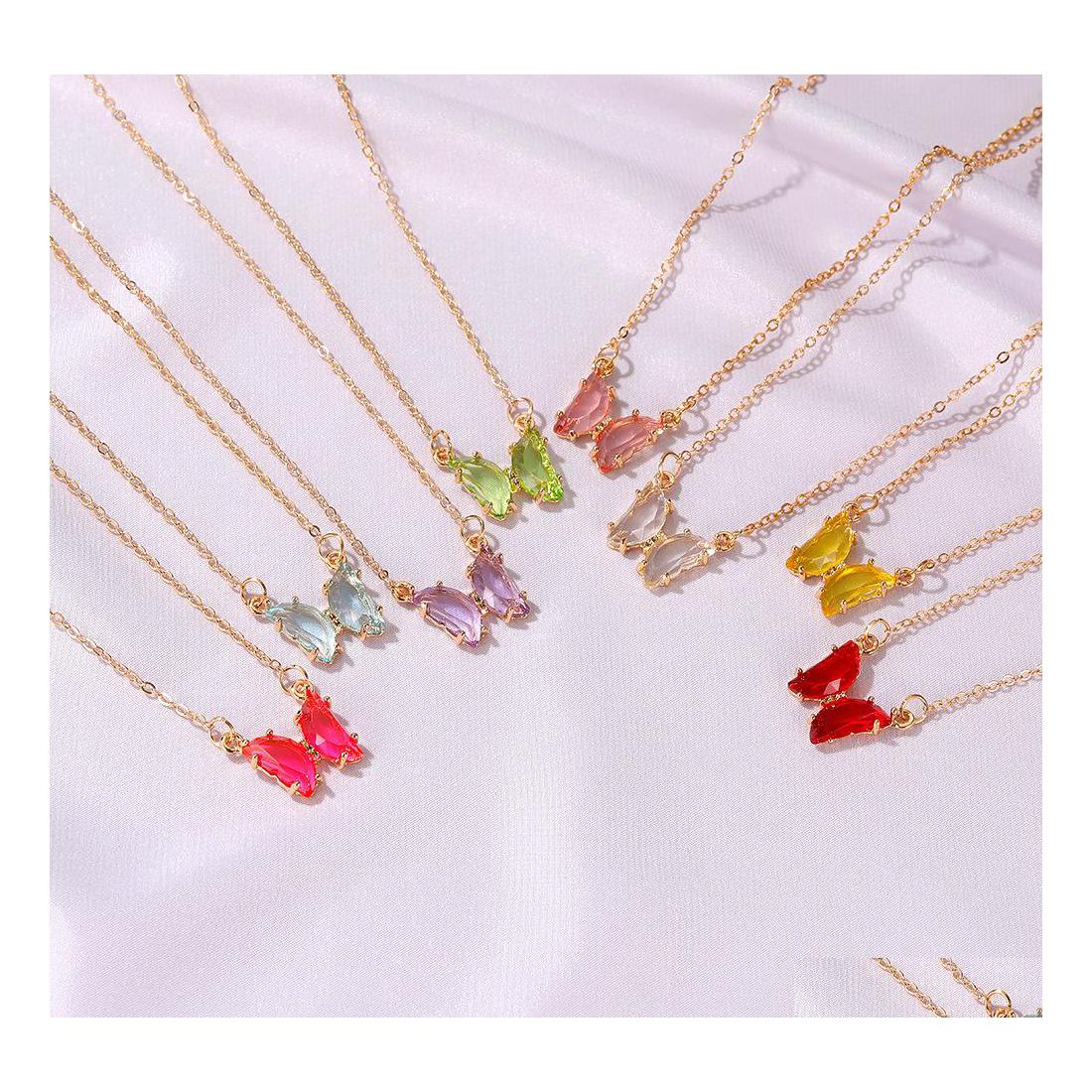 Pendant Necklaces Net Red Ins Glass Wind Crystal Butterfly Necklace Korean Version Of Super Fairy Fantasy Transparent Stained Vipjew Dhpi4
Pendant Necklaces Net Red Ins Glass Wind Crystal Butterfly Necklace Korean Version Of Super Fairy Fantasy Transparent Stained Vipjew Dhpi4