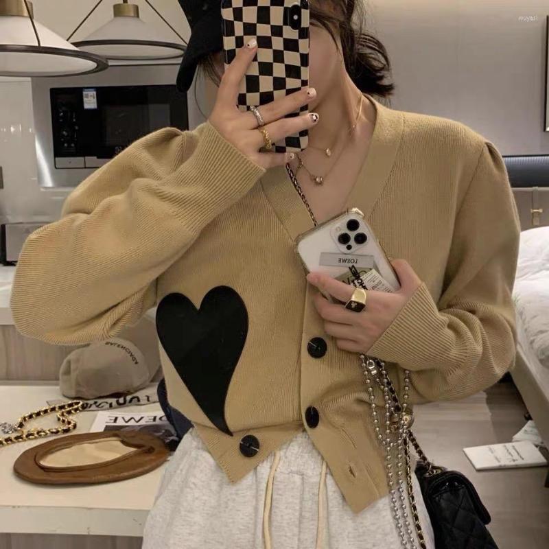 Women's Knits Big Heart Autumn Sweater Korean Knitted Jumpers Women Vintage Long Sleeve V-Neck Knitwear Cardigans Harajuku Single Breasted, Khaki
Women's Knits Big Heart Autumn Sweater Korean Knitted Jumpers Women Vintage Long Sleeve V-Neck Knitwear Cardigans Harajuku Single Breasted, Khaki