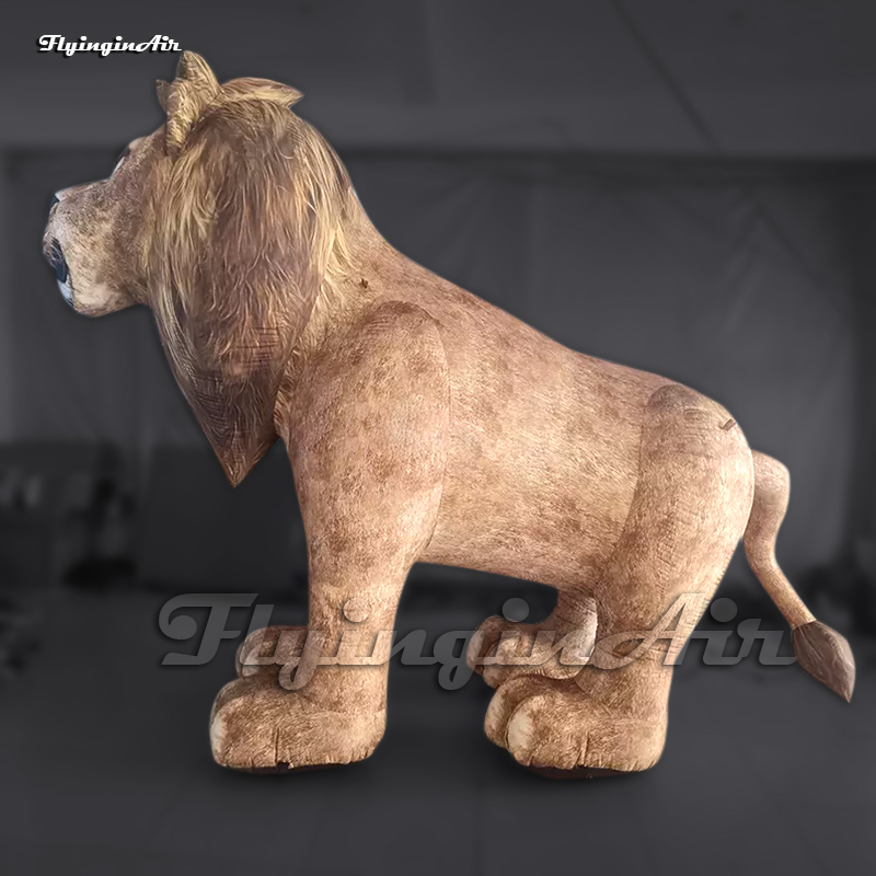 Real Large Inflatable Lion Model Parade Performance Air Blow Up Animal Balloon For Carnival Stage Decoration