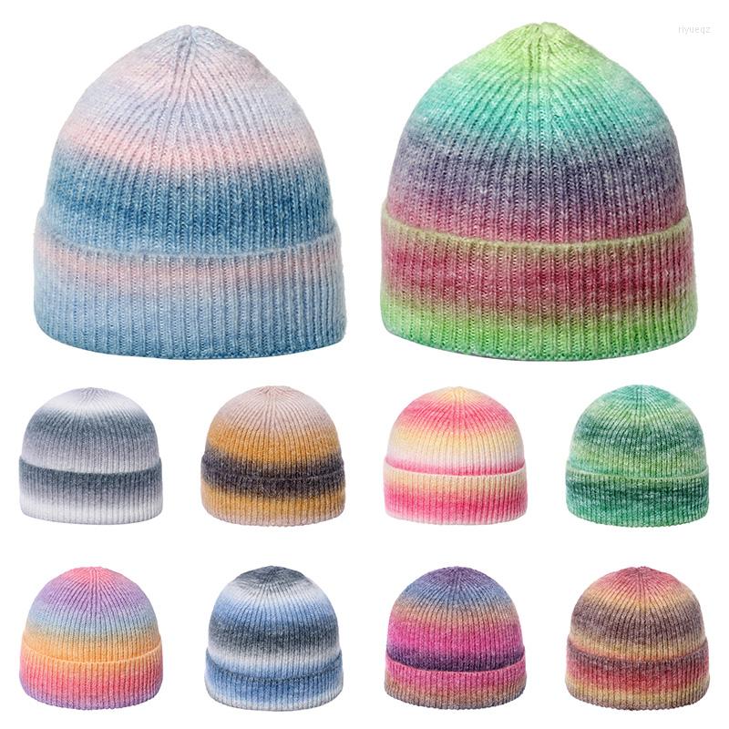 Berets Woman Winter Gradient Knitted Hat Rainbow Color Beanies Girls Beanie Cap Soft Warmer Ear Protection Bonnet Ladies Casual
Berets Woman Winter Gradient Knitted Hat Rainbow Color Beanies Girls Beanie Cap Soft Warmer Ear Protection Bonnet Ladies Casual