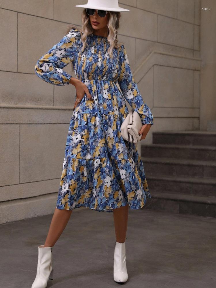 Casual Dresses LiTi 2023 Autumn Printed Bohemian Dress Cake Fashion Women Long Sleeve, Blue
Casual Dresses LiTi 2023 Autumn Printed Bohemian Dress Cake Fashion Women Long Sleeve, Blue