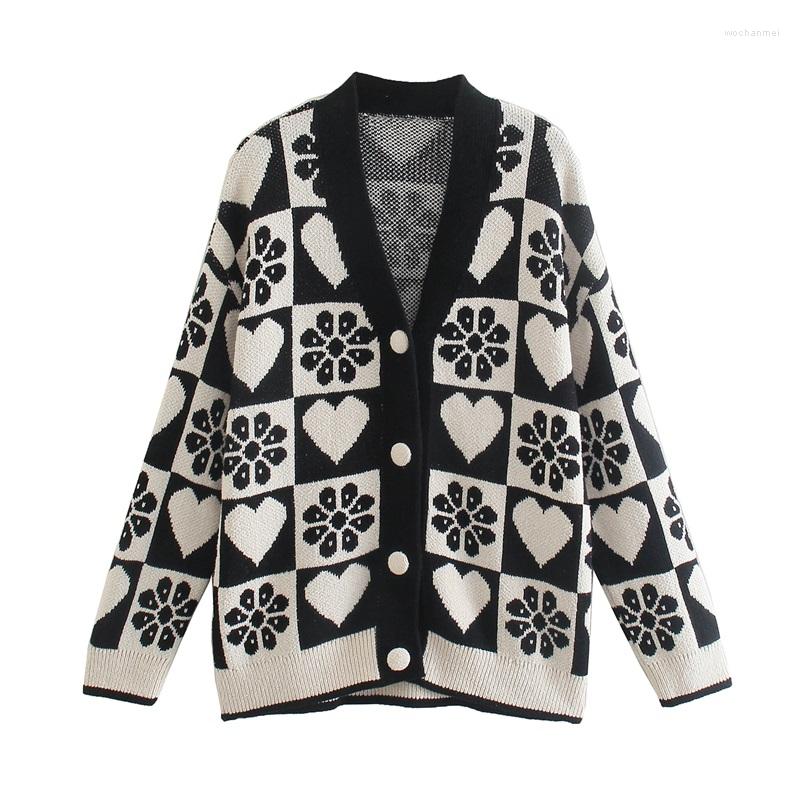 Women' Knits ZXQJ Women 2023 Chic Fashion Jacquard Knitted Cardigan Jacket Vintage Long Sleeve Female Outerwear Tops, Picture shown
Women' Knits ZXQJ Women 2023 Chic Fashion Jacquard Knitted Cardigan Jacket Vintage Long Sleeve Female Outerwear Tops, Picture shown