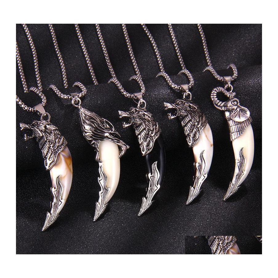 Pendant Necklaces Fashion Wolf Tooth Necklace For Men Long Chain Vintage Jewelry Gift Drop Delivery Pendants Otkpy
Pendant Necklaces Fashion Wolf Tooth Necklace For Men Long Chain Vintage Jewelry Gift Drop Delivery Pendants Otkpy