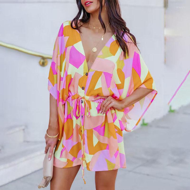 Casual Dresses Shirt For Womens Vintage Chiffon Sexy V Neck Party Dress Ladies Elegant Print Midi Boheme Femme 2023 Summer, Multi
Casual Dresses Shirt For Womens Vintage Chiffon Sexy V Neck Party Dress Ladies Elegant Print Midi Boheme Femme 2023 Summer, Multi