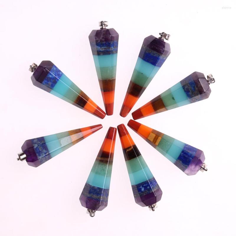 Pendant Necklaces 6pcs Chakra Druzy Energy Cones Pendants Hexagonal Column Jewelry Making Healing Meditation Pendulum
Pendant Necklaces 6pcs Chakra Druzy Energy Cones Pendants Hexagonal Column Jewelry Making Healing Meditation Pendulum