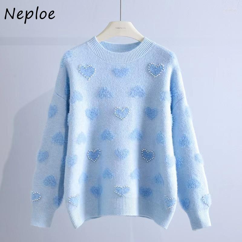 Women's Sweaters Neploe O Neck Solid Color Long Sleeve Pull Femme Vintage Autumn Winter Knitted Pullover Jumpers Beading Crochet Love, Pink
Women's Sweaters Neploe O Neck Solid Color Long Sleeve Pull Femme Vintage Autumn Winter Knitted Pullover Jumpers Beading Crochet Love, Pink