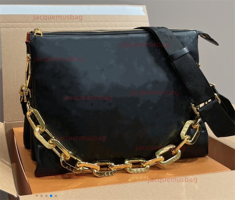 Women Coussin bags handbag designer Shoulder crossbody chain bag luxurious genuine leather Letter embossing messenger Coussins wallet fashion lady Satchels
Women Coussin bags handbag designer Shoulder crossbody chain bag luxurious genuine leather Letter embossing messenger Coussins wallet fashion lady Satchels