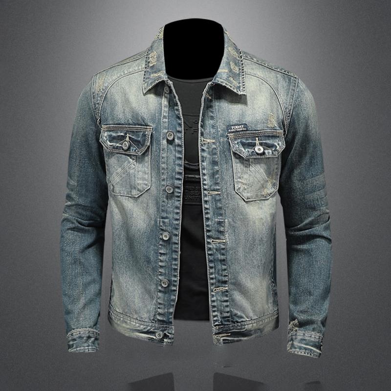 Men's Jackets Spring Fall High Quality Solid Color Single Breasted Slim Silhouette Retro Long Sleeve Denim JacketMen's, Retro blue
Men's Jackets Spring Fall High Quality Solid Color Single Breasted Slim Silhouette Retro Long Sleeve Denim JacketMen's, Retro blue