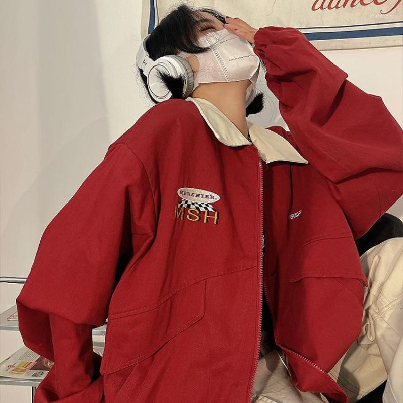 Women' Jackets Deeptown American Vintage Baseball Jacket Women Y2k Streetwear Oversized College Female Harajuku Fashion 2000s Aesthetic, Red
Women' Jackets Deeptown American Vintage Baseball Jacket Women Y2k Streetwear Oversized College Female Harajuku Fashion 2000s Aesthetic, Red