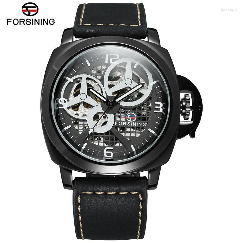 Wristwatches FORSINING Classic Fashion Mens Watches Skeleton High Quality Leather Strap Luxury Design Automatic Mechanical Watch For Men, Black
Wristwatches FORSINING Classic Fashion Mens Watches Skeleton High Quality Leather Strap Luxury Design Automatic Mechanical Watch For Men, Black