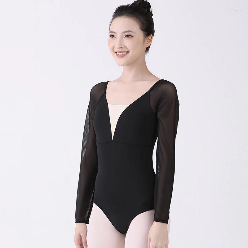 Stage Wear Adult Long-sleeved Ballet Leotard Women's Gymnastics Bodysuit Ballerina Dance Practice Clothes Training Suit W22581, Black
Stage Wear Adult Long-sleeved Ballet Leotard Women's Gymnastics Bodysuit Ballerina Dance Practice Clothes Training Suit W22581, Black