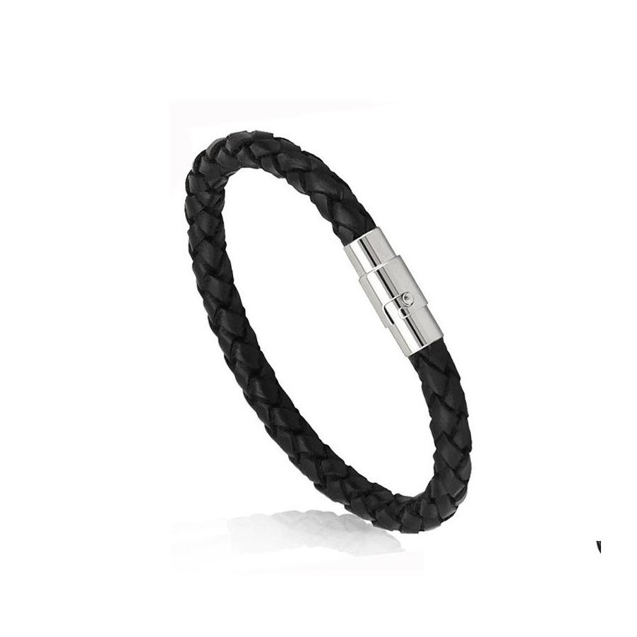 Link Chain Genuine Leather Bracelets For Mens Braided Rope Wrap Wristband Magnetic Buckle Bangle Women Fashion Jewelry In Bk Drop De Otz3V
Link Chain Genuine Leather Bracelets For Mens Braided Rope Wrap Wristband Magnetic Buckle Bangle Women Fashion Jewelry In Bk Drop De Otz3V