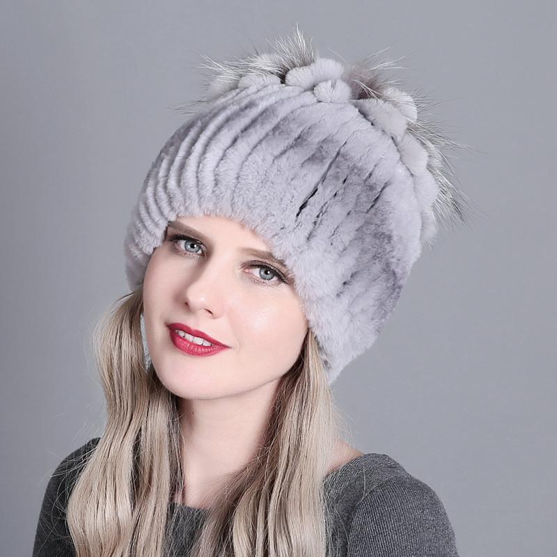 Beanies Beanie/Skull Caps Winter Women Fashion Real Rex Fur Hats With Silver Ladies Female
Beanies Beanie/Skull Caps Winter Women Fashion Real Rex Fur Hats With Silver Ladies Female