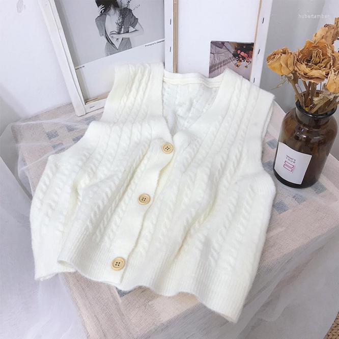 Women' Vests White Autumn Solid V-neck Lady Women Knitted Cardigan Vest Waistcoat Sleeveless Sweater Girls Student Casual Cloth Top, Beige
Women' Vests White Autumn Solid V-neck Lady Women Knitted Cardigan Vest Waistcoat Sleeveless Sweater Girls Student Casual Cloth Top, Beige