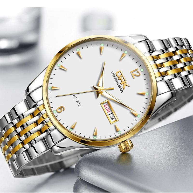 Wristwatches OPK Brand Original Quartz Watch Double Calendar Week Waterproof Luminous Business Men's Festival Birthday Gift, White
Wristwatches OPK Brand Original Quartz Watch Double Calendar Week Waterproof Luminous Business Men's Festival Birthday Gift, White