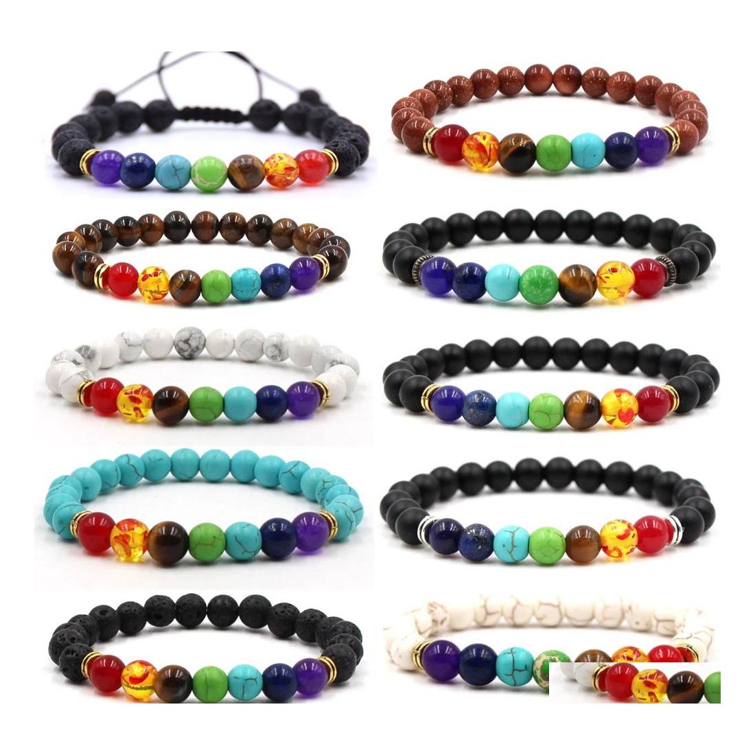 Beaded Strands 7 Chakra Black Lava Beaded Bracelets 8Mm Rock Bead Elastic Natural Stones Gemstones Oil Diffuser Yoga Strandsbracele Otojt
Beaded Strands 7 Chakra Black Lava Beaded Bracelets 8Mm Rock Bead Elastic Natural Stones Gemstones Oil Diffuser Yoga Strandsbracele Otojt
