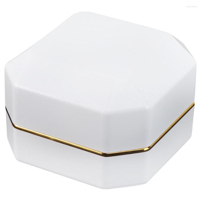 Jewelry Pouches 1Pc Creative Proposal Finger Ring Box LED Lighted Wedding Supply