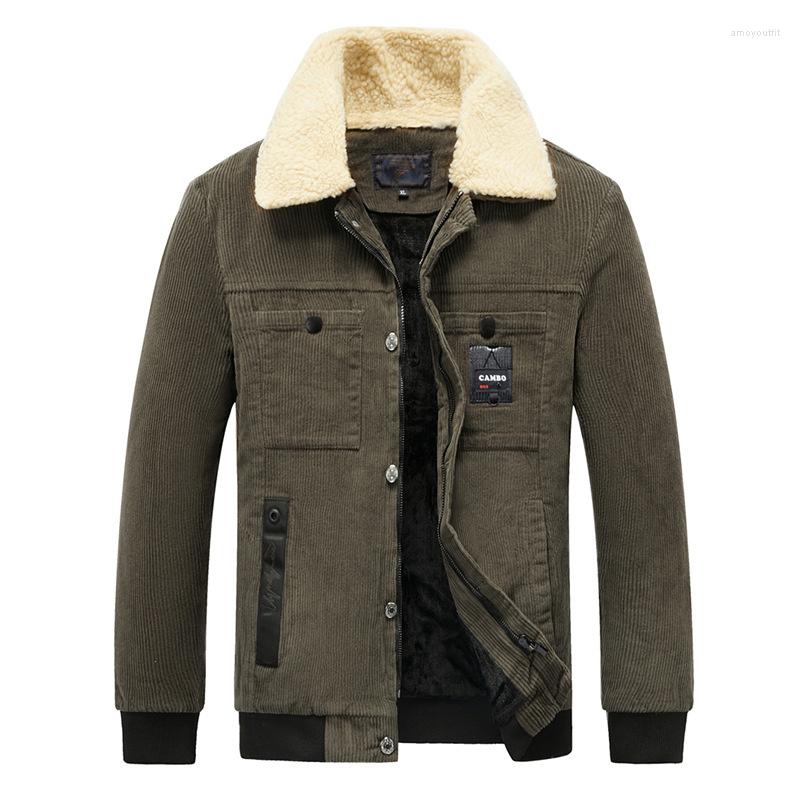 Men's Jackets Fur Winter Men's Collar Corduroy Jacket Thickened Fleece Lining Cargo Coats Casual Warm Outerwer For Male, Black
Men's Jackets Fur Winter Men's Collar Corduroy Jacket Thickened Fleece Lining Cargo Coats Casual Warm Outerwer For Male, Black