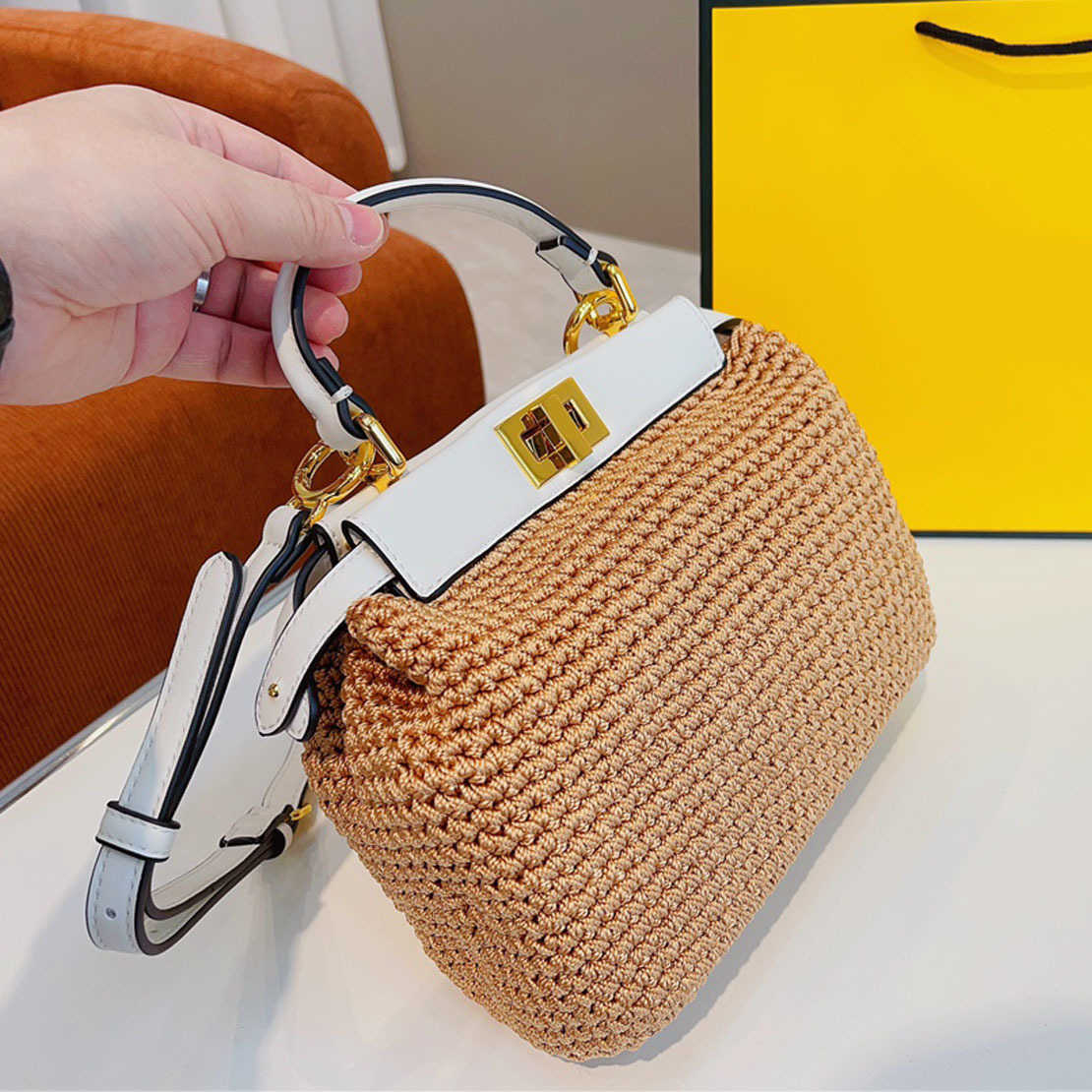 Drawstring designer bags straw women beach hand lady shoulder Trend Shopping Messenger Purse fashion hand 230201h, Brown
Drawstring designer bags straw women beach hand lady shoulder Trend Shopping Messenger Purse fashion hand 230201h, Brown