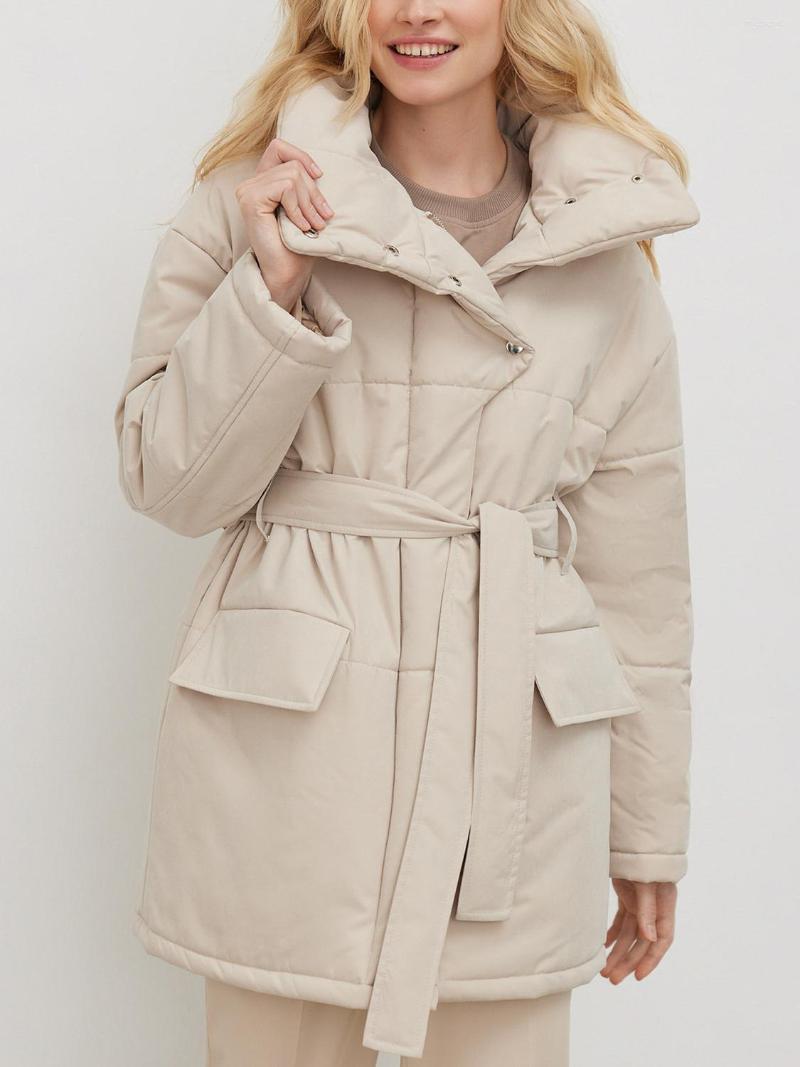 Women' Trench Coats Fashion Stand Collar Zip-up Solid Warm Thick Parkas With Belt 2023 Winter Women' Casual Cotton-padded Pockets, Beige
Women' Trench Coats Fashion Stand Collar Zip-up Solid Warm Thick Parkas With Belt 2023 Winter Women' Casual Cotton-padded Pockets, Beige