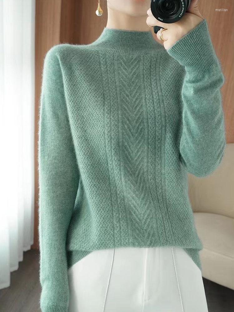 Women's Sweaters Fashion Solid Color Pullover Women's Autumn Winter Thickened Warm Half High Collar Long Sleeve Loose Casual Knitting, Green
Women's Sweaters Fashion Solid Color Pullover Women's Autumn Winter Thickened Warm Half High Collar Long Sleeve Loose Casual Knitting, Green