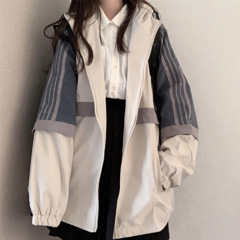 Women' Jackets Deeptown Harajuku Fashion Jacket Women Oversized Zipper Hooded Japanese Style Korean Streetwear Female Windbreakers Coat, White
Women' Jackets Deeptown Harajuku Fashion Jacket Women Oversized Zipper Hooded Japanese Style Korean Streetwear Female Windbreakers Coat, White