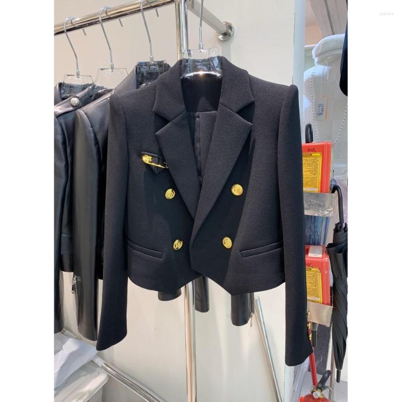 Women' Jackets Women' Turn Down Collar Pin Patched Double Breasted Short Blazer Coat Suit SMLXL, Black
Women' Jackets Women' Turn Down Collar Pin Patched Double Breasted Short Blazer Coat Suit SMLXL, Black