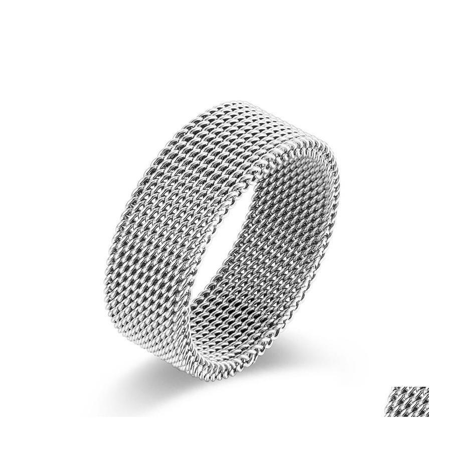 Band Rings 8Mm Fashion Black Sier Unisex Mesh Stainless Steel Ring Circle Woven Women Men Wedding Friends Gift Drop Delivery Jewelry Otoej
Band Rings 8Mm Fashion Black Sier Unisex Mesh Stainless Steel Ring Circle Woven Women Men Wedding Friends Gift Drop Delivery Jewelry Otoej