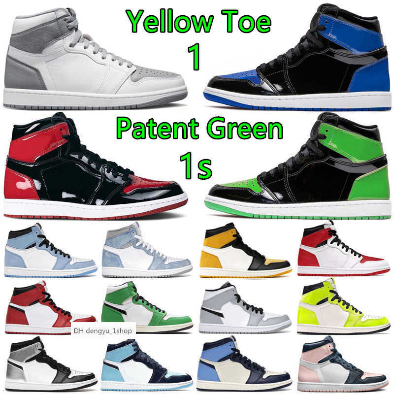 1 Mens Basketball Shoes 1s Stealth Patent Green Yellow Toe Royal Bred University Blue Visionaire Obsidian Light Smoke Grey Lucky Green Men air shoe, 29
1 Mens Basketball Shoes 1s Stealth Patent Green Yellow Toe Royal Bred University Blue Visionaire Obsidian Light Smoke Grey Lucky Green Men air shoe, 29