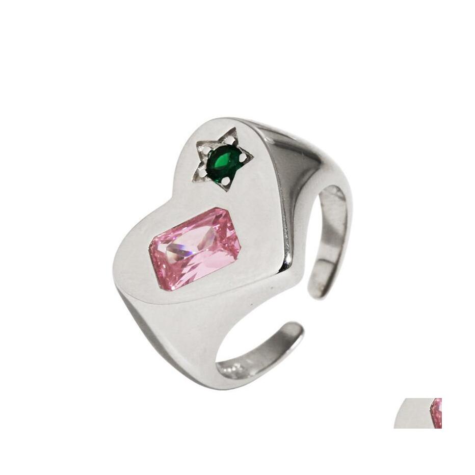 Cluster Rings Adjustable Heart Shape Goodluck Zircon Personality Female Temperament Geometric Irregar Ring Design Sense Of Simple Ha Otynh
Cluster Rings Adjustable Heart Shape Goodluck Zircon Personality Female Temperament Geometric Irregar Ring Design Sense Of Simple Ha Otynh