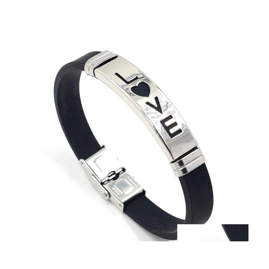 Charm Bracelets Fashion Jewelry Stainless Steel Love Sile Bracelet Men Women Lovers Students Ornaments Drop Delivery Dhsdy
Charm Bracelets Fashion Jewelry Stainless Steel Love Sile Bracelet Men Women Lovers Students Ornaments Drop Delivery Dhsdy