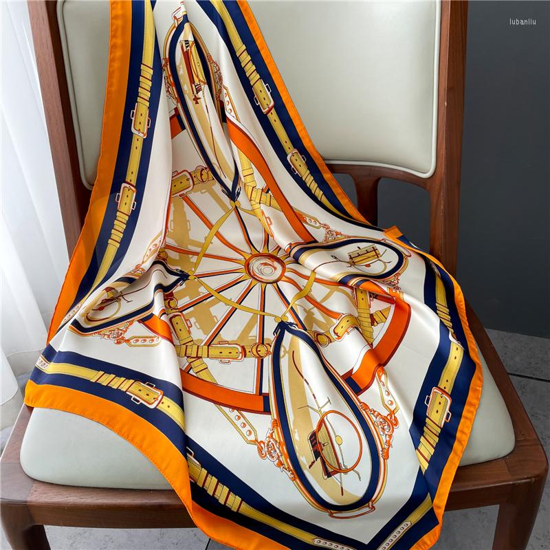Scarves Female Silk Square Scarf Fashion Floral Print Neck Foulard Women Head Kerchief Bandana Shawls Wraps 2023
Scarves Female Silk Square Scarf Fashion Floral Print Neck Foulard Women Head Kerchief Bandana Shawls Wraps 2023