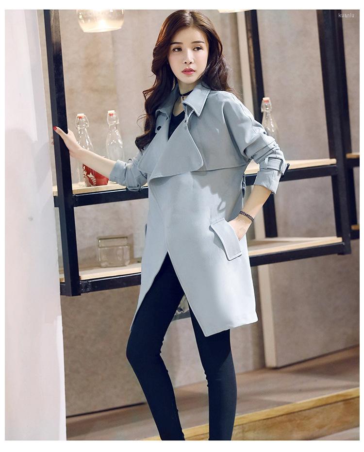 Women's Trench Coats Autumn Women Coat 2023 Fashion Casual Loose Long Sleeve Tops Female Windbreaker With Belt Outwear LX1909, Gray
Women's Trench Coats Autumn Women Coat 2023 Fashion Casual Loose Long Sleeve Tops Female Windbreaker With Belt Outwear LX1909, Gray