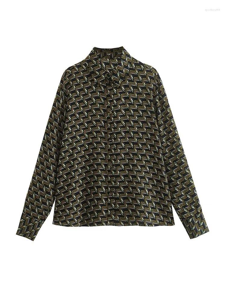 Women's Blouses MESTTRAF Women 2023 Fashion Geometry Printing Casual Pajama Style Blouse Retro Long Sleeve Lapel Front Button Streetwear, Picture shown
Women's Blouses MESTTRAF Women 2023 Fashion Geometry Printing Casual Pajama Style Blouse Retro Long Sleeve Lapel Front Button Streetwear, Picture shown