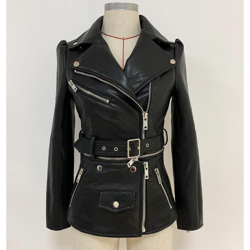 Women' Jackets High Quality 2023 British Style Black Leather Jacket Women Removable Hem Elegant Slim Street
Women' Jackets High Quality 2023 British Style Black Leather Jacket Women Removable Hem Elegant Slim Street