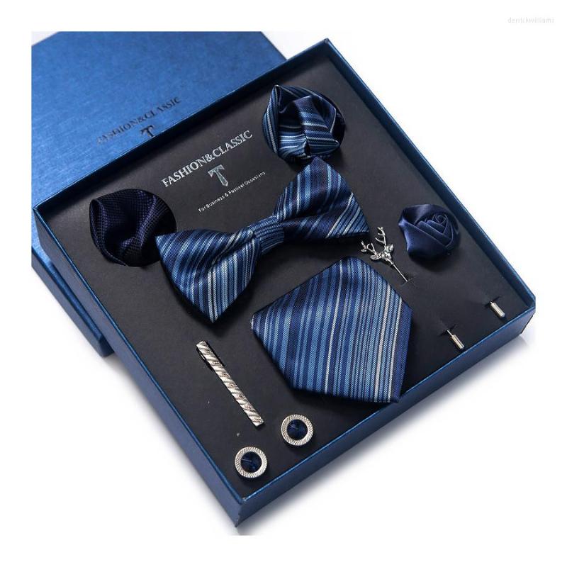 Bow Ties Fashion Wholesale Jacquard Holiday Gift Silk Tie Pocket Squares Cufflink Set Necktie Box Wedding Accessories Dark Grey
Bow Ties Fashion Wholesale Jacquard Holiday Gift Silk Tie Pocket Squares Cufflink Set Necktie Box Wedding Accessories Dark Grey