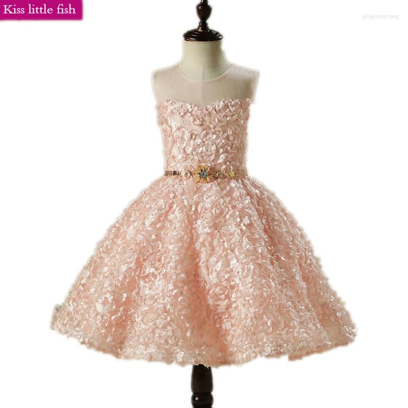 Girl Dresses Pink Short Toddler Pageant Lace Flower Dress Ball Gown, As photo 
Girl Dresses Pink Short Toddler Pageant Lace Flower Dress Ball Gown, As photo