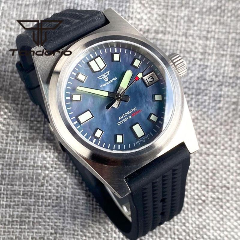 Wristwatches Tandorio NH35A Shell Dial Luminous 38mm Brushed 200m Dive Automatic Wristwatch For Men AR Sapphire Crystal Screw Crown Auto, Dial b no logo
Wristwatches Tandorio NH35A Shell Dial Luminous 38mm Brushed 200m Dive Automatic Wristwatch For Men AR Sapphire Crystal Screw Crown Auto, Dial b no logo