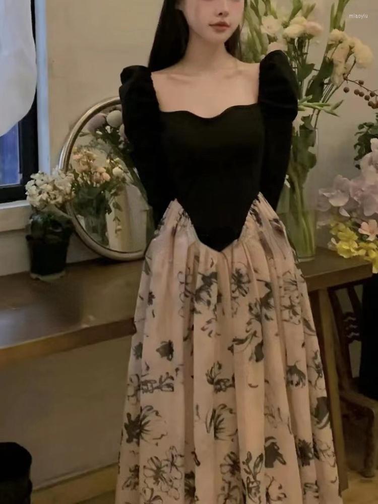 Casual Dresses Vintage Floral Midi Dress Party Korean Style Woman Slim 2023 Autumn Design Long Sleeve French Elegant Chic
Casual Dresses Vintage Floral Midi Dress Party Korean Style Woman Slim 2023 Autumn Design Long Sleeve French Elegant Chic