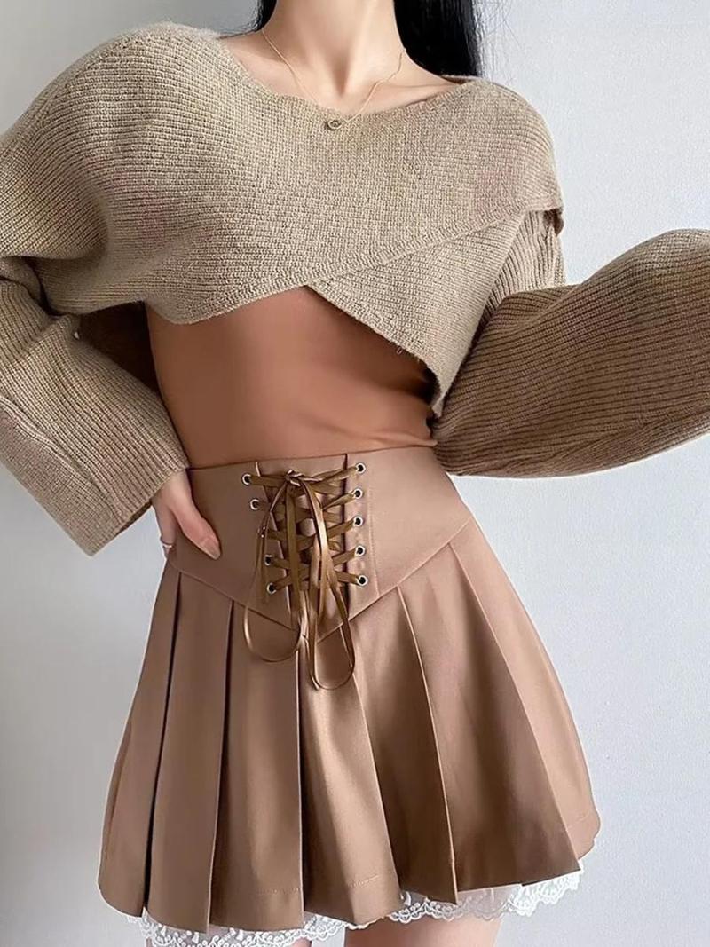 Women's Sweaters Women's 2023 Spring And Autumn Fashion Syle Short Knitwear Solid Color Long Sleeve Personality Irregular Cross Top, Gray
Women's Sweaters Women's 2023 Spring And Autumn Fashion Syle Short Knitwear Solid Color Long Sleeve Personality Irregular Cross Top, Gray