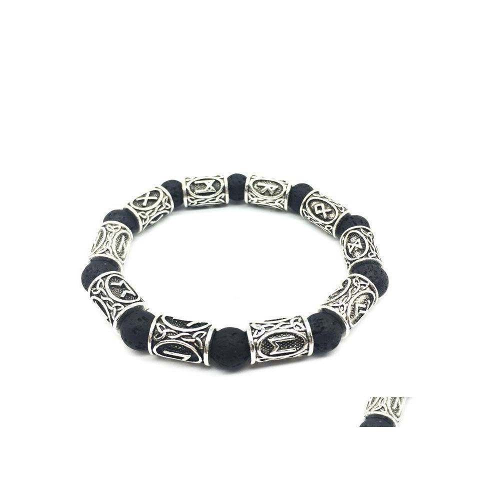Beaded Strands Pretty 10Mm Lava Stone Bracelet Vintage Antique Sier Beads Beautif Bracelets Rune Alloy Norse Jewelry For Women Men Dhl9R
Beaded Strands Pretty 10Mm Lava Stone Bracelet Vintage Antique Sier Beads Beautif Bracelets Rune Alloy Norse Jewelry For Women Men Dhl9R